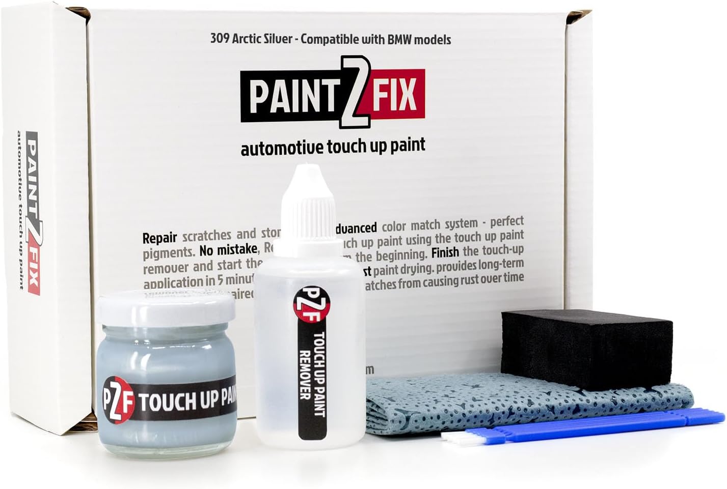 309 Arctic Silver Touch-Up Paint for BMW Models - Easy Repair Kit