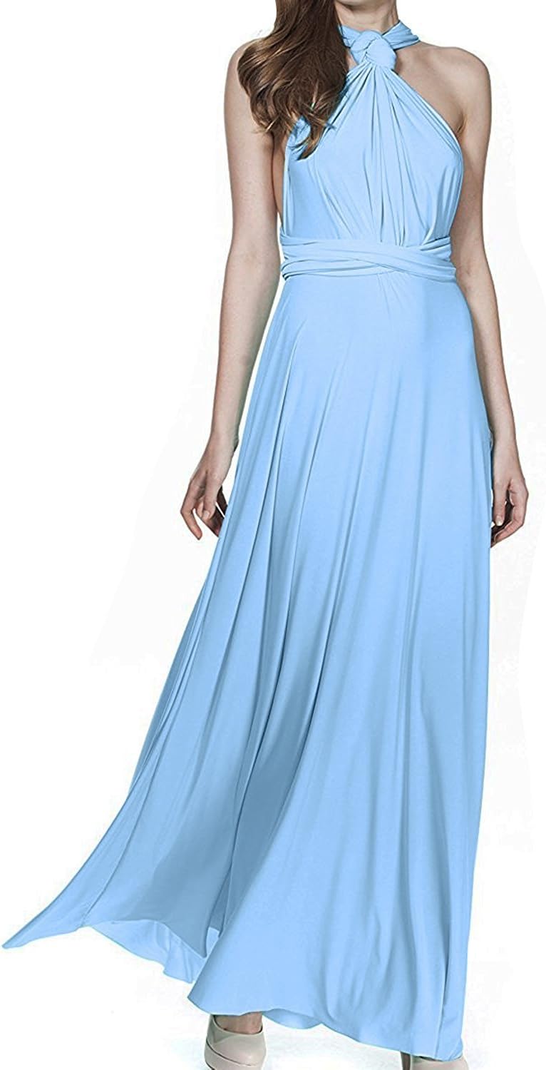 Women Transformer Evening Long Prom Dress Multi-Way Wrap Gown
