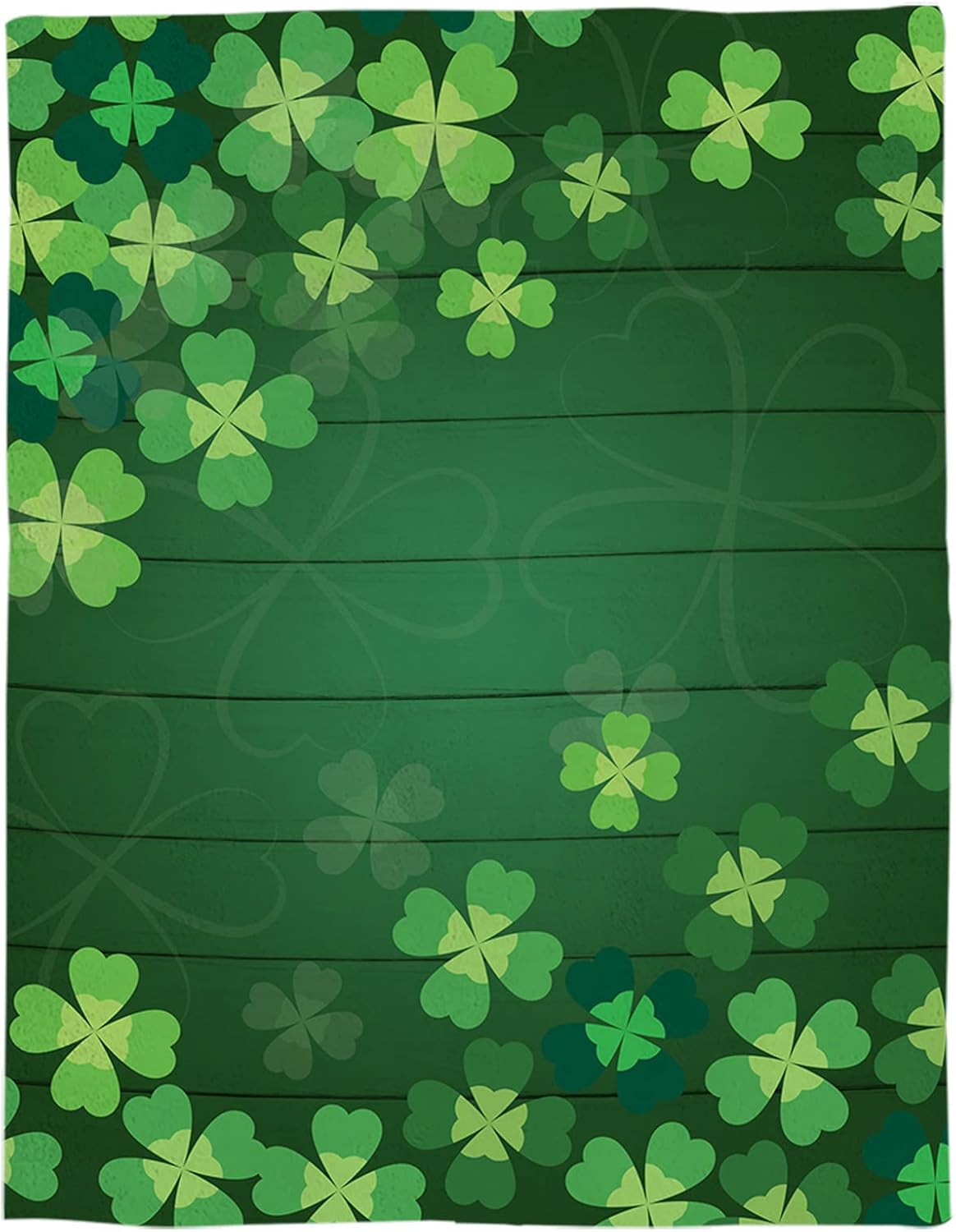 St. Patrick's Day Lucky Clovers Throw Blanket for Cozy Living