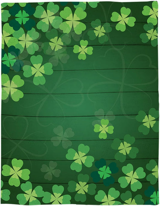 St. Patrick's Day Lucky Clovers Throw Blanket for Cozy Living