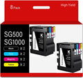 Compatible for Sawgrass SG500 SG1000 Sublimation Ink Cartridge 8-Pack