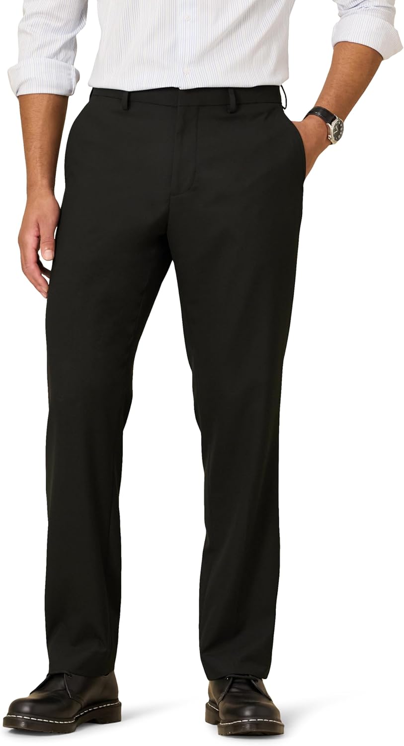 Classic-Fit Wrinkle-Resistant Stretch Dress Pants for Men