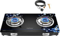 2 Burner Propane Stove 27,200 BTU High-Efficiency Tempered Glass