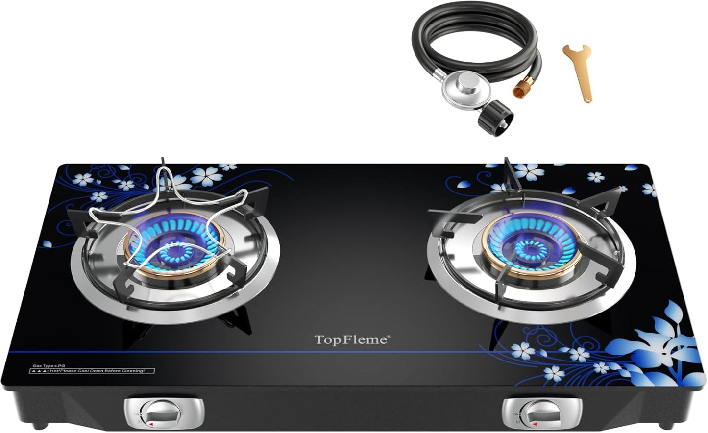 2 Burner Propane Stove with High Efficiency and Auto-Ignition