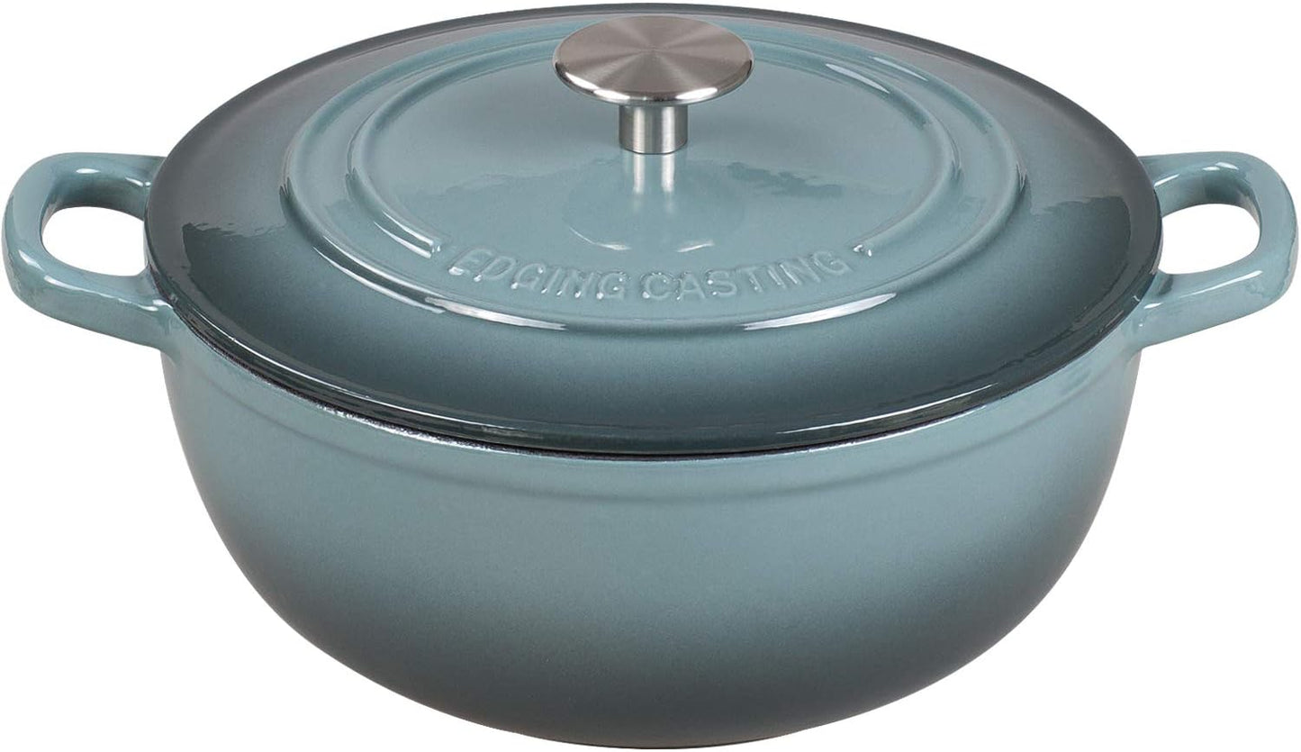 Enameled Cast Iron Dutch Oven Pot for Sourdough Baking 5 Quart