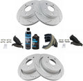 TRQ Front Rear Ceramic Brake Pad and Rotor Kit - Complete OE Fit