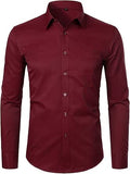 ZEROYAA Men's Long Sleeve Dress Shirt for Business and Casual Wear