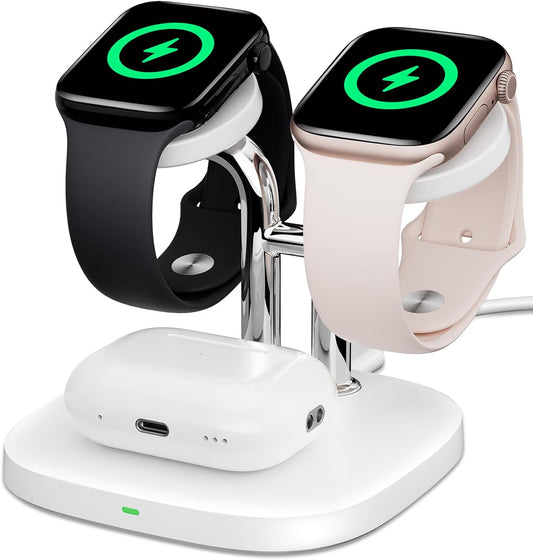 Dual Watch Charger with Fast Charging for Apple Watch Ultra 3/11/10
