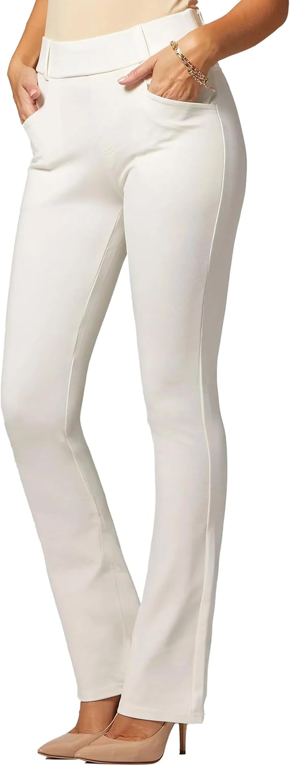 Stretch Slacks for Women - Tummy Control Bootcut Dress Pants