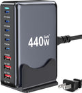 440W USB C Charger Block 8-Port Fast Charging Station - High Power GaN