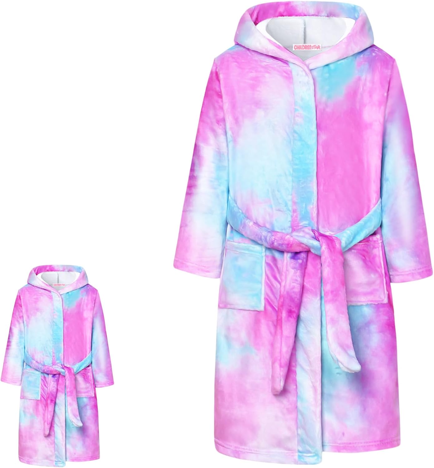 Matching Girls & Doll Robe Plush Soft Fleece Pajamas Sleepwear