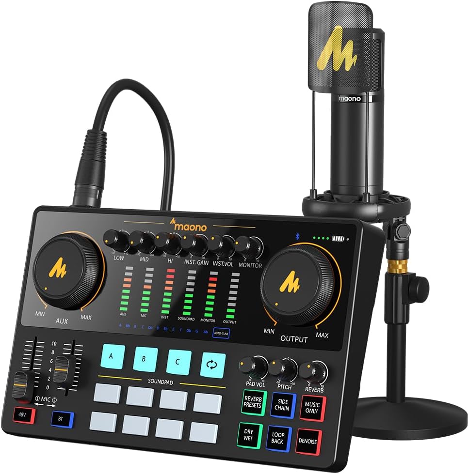 MAONO Podcast Equipment Bundle for Professional Audio Recording