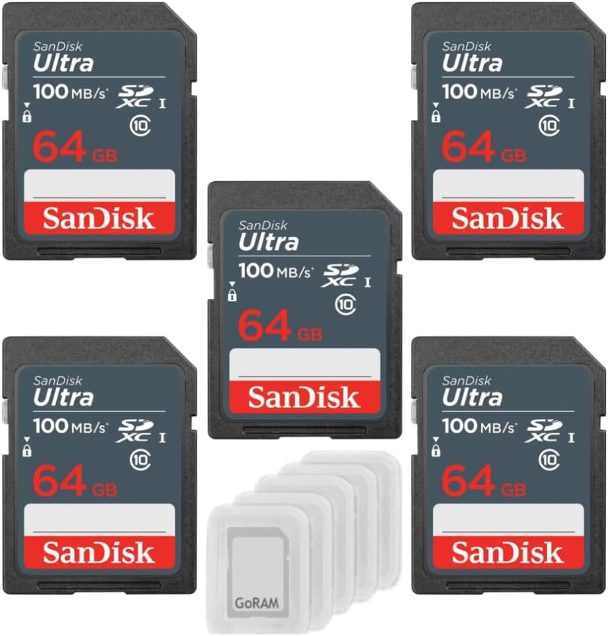 SanDisk 64GB Ultra SDXC UHS-I Class 10 Memory Card Bundle