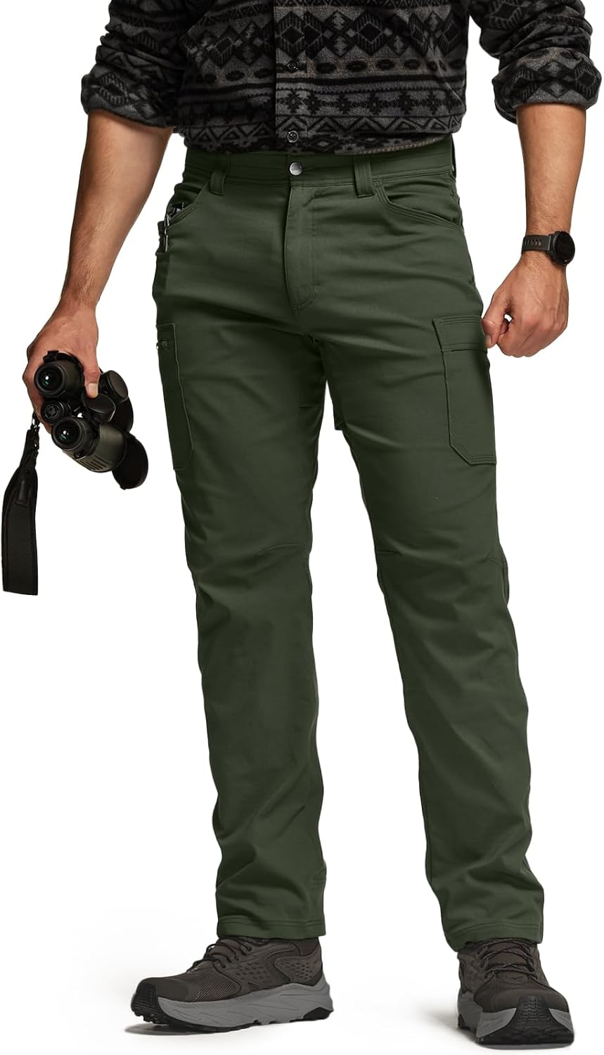CQR Men's Active Flex Tactical Pants for All-Season Comfort