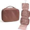 Travel Toiletry Bag with Hanging Hook - Organized Portable Makeup Case