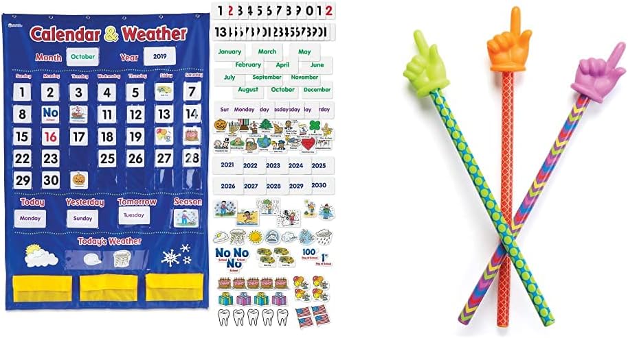 Learning Resources Calendar & Weather Pocket Chart Set of 3