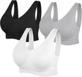 3 Pack Women's Sports Bras for Yoga with Comfort and Stability