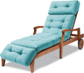 Lake Blue Long Chaise Lounge Cushion 74.4 x 22 x 4.7 in - Waterproof