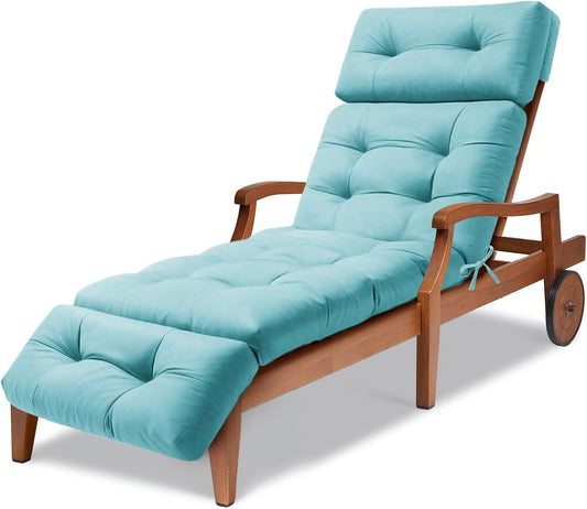 Waterproof Long Lounger Chair Cushion for Outdoor Comfort