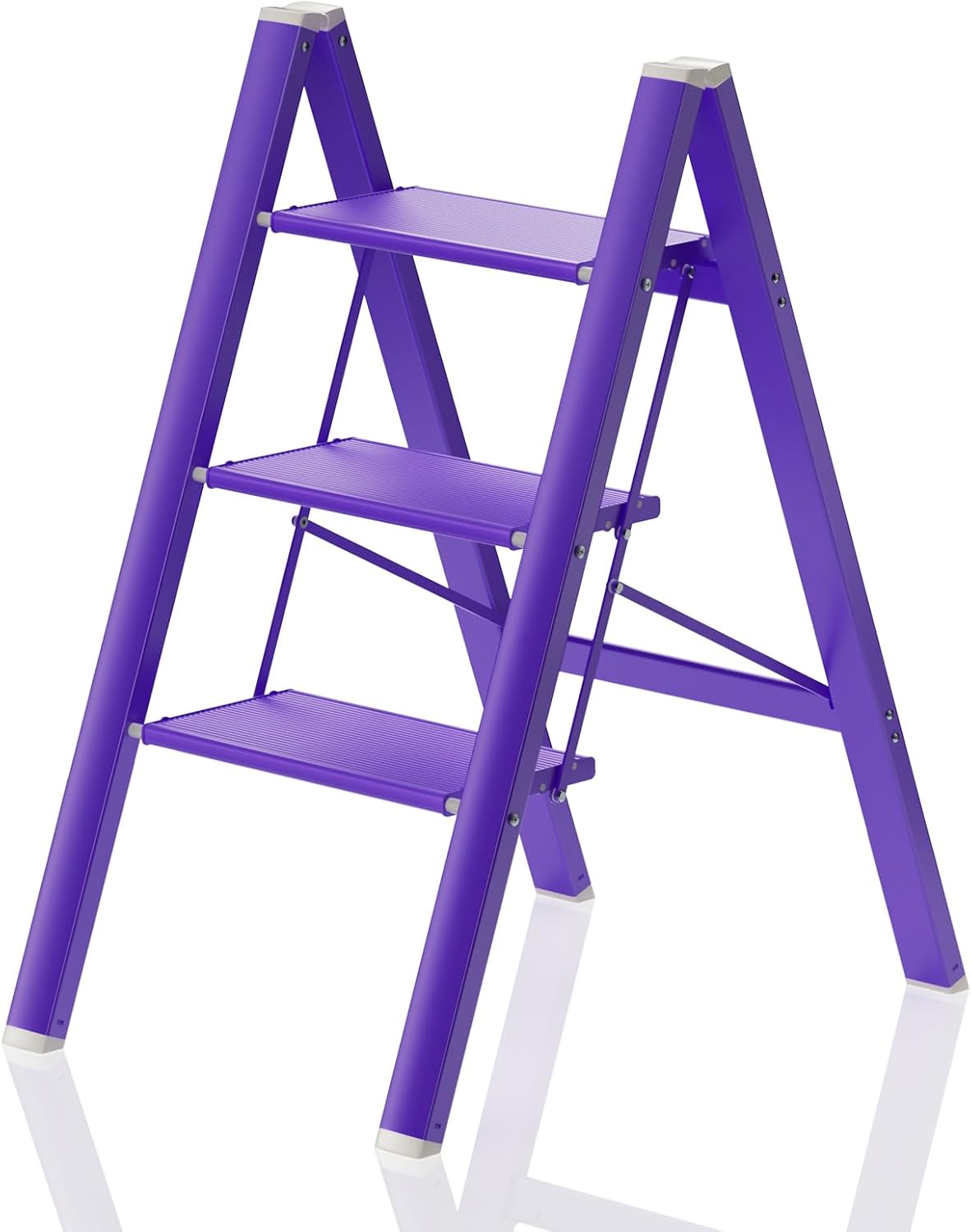 Lightweight 3 Step Folding Ladder with 330lbs Capacity for Home