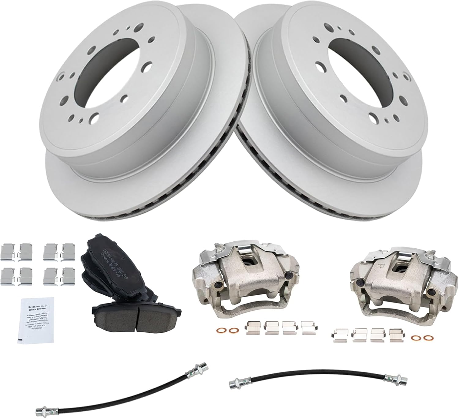 Premium TRQ Rear Brake Pad & Rotor Kit for Lexus & Toyota