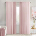 MIULEE Baby Pink Blackout Curtains 84 in Length - Room Darkening