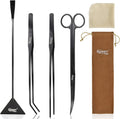hygger Long Stainless Steel Aquarium Tools 4-PC Kit - Starter Trim Set