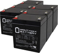 Mighty Max ML5-12F2 12V 5AH Rechargeable SLA Battery - Pack of 6