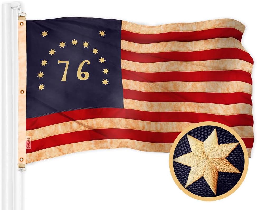 G128 Bennington Tea-Stained Flag - 6x10 Ft Quality Polyester