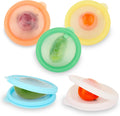 Silicone Reusable Vacuum-Seal Storage Containers for Fridge - 5 Pack