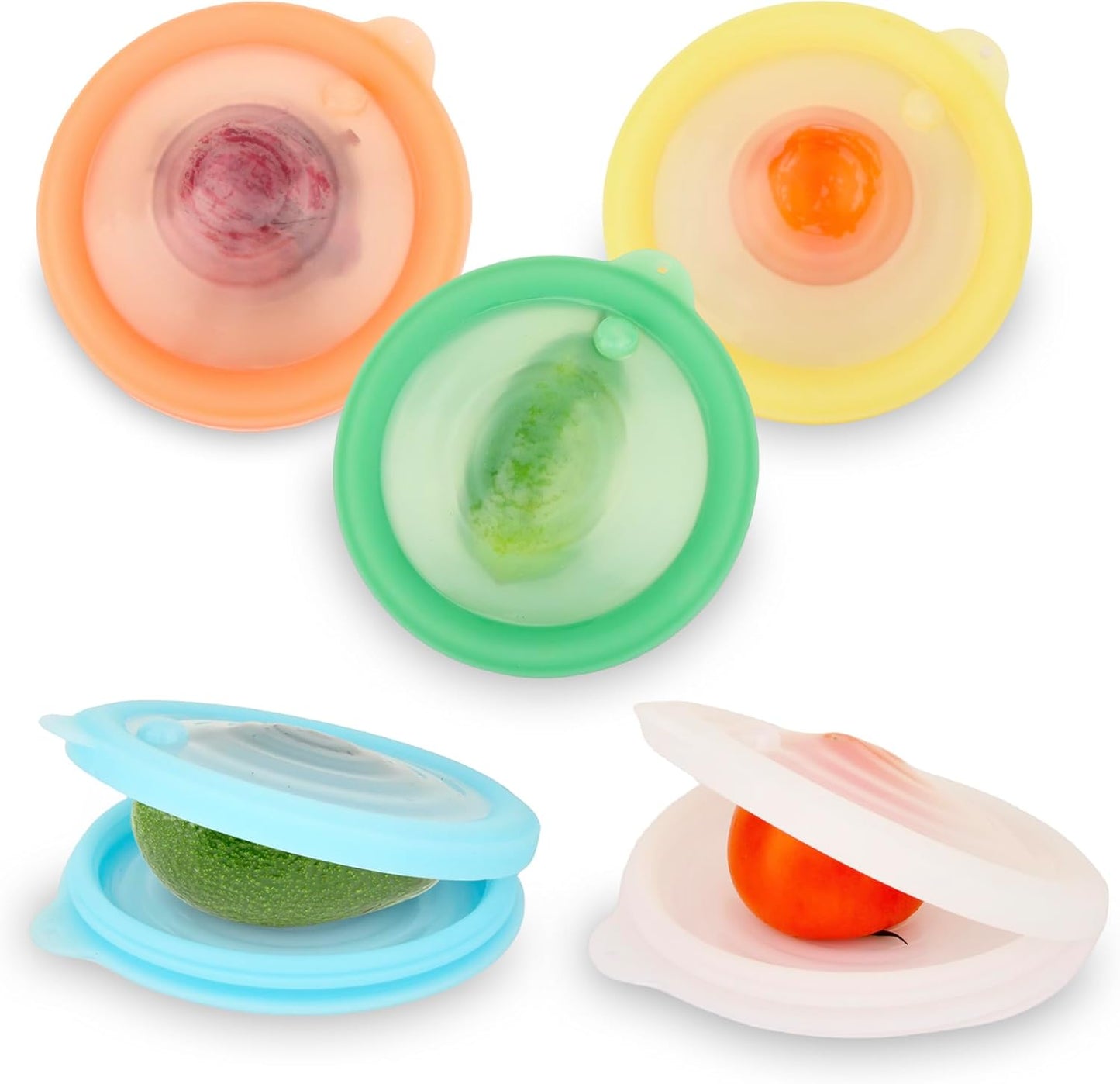Silicone Reusable Vacuum-Seal Storage Containers for Fresh Food