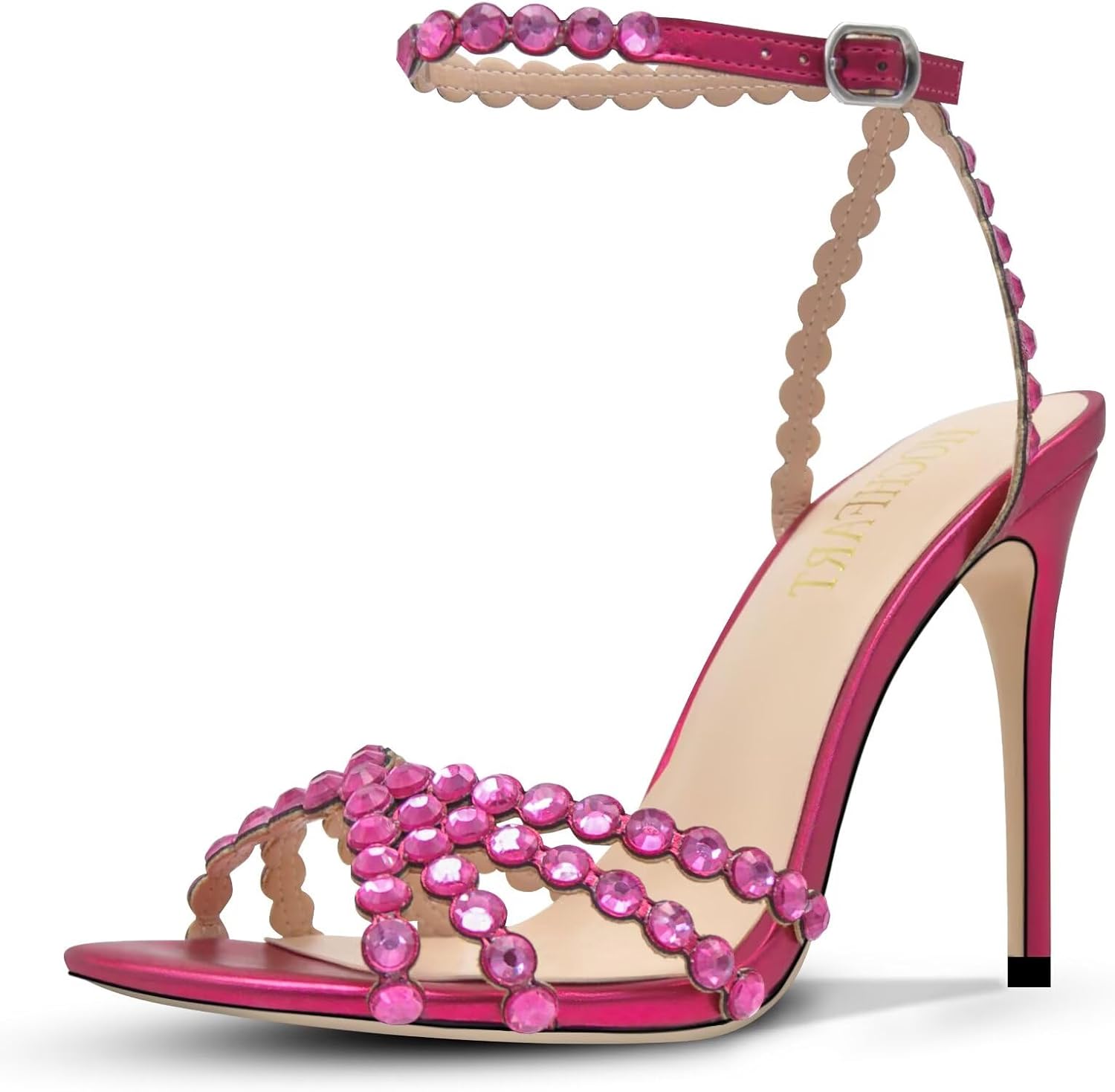 Rhinestone High Heels Stiletto Pumps for Women - Strappy Style