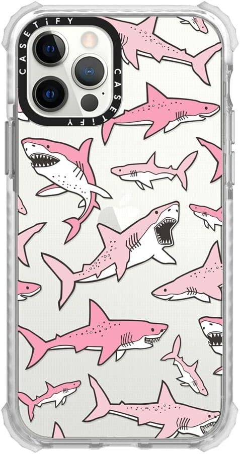 CASETiFY Ultra Impact Case for iPhone 12 Pro - Pink Sharks