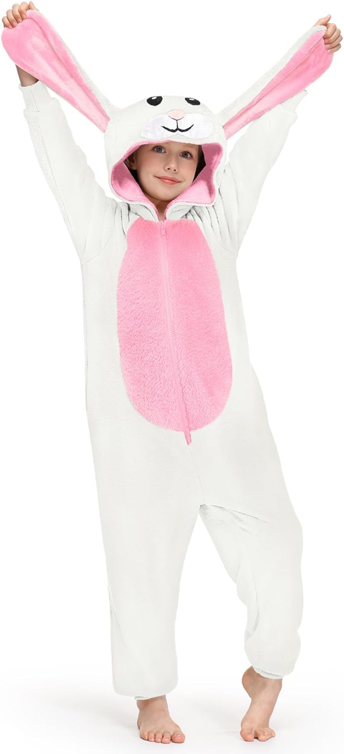 BesserBay Unisex Kids Halloween Fuzzy Animal Onesie Jumpsuit