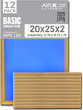 20x25x2 Air Filter Comparable to MPR 100 - 12 Pack for Cleaner Home