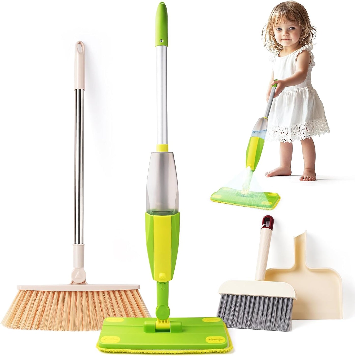 Kids Cleaning Toy Set for Toddlers - Fun Pretend Play Tools