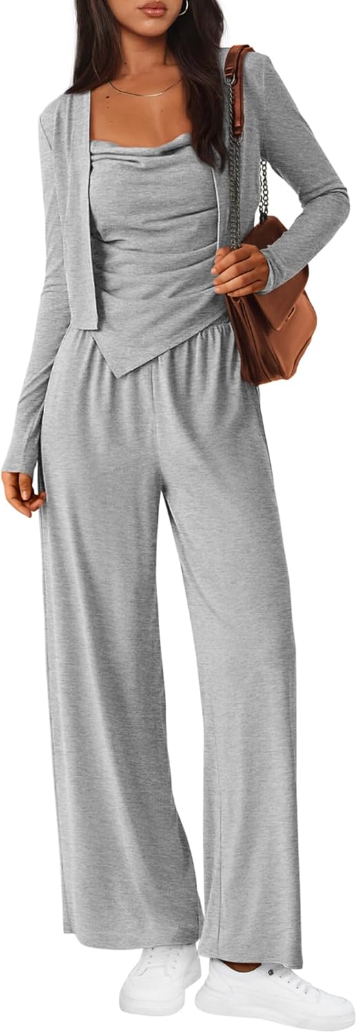 BTFBM Women's Fall Lounge Sets 3 Piece Outfit for Cozy Comfort