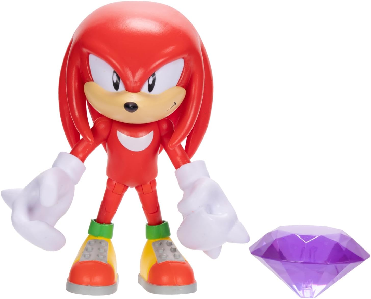 Sonic Knuckles Action Figure - 4-inch w/ Purple Chaos Emerald