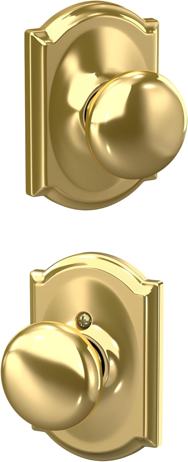 SCHLAGE F10 PLY 605 CAM Camelot Collection Plymouth Passage Knob