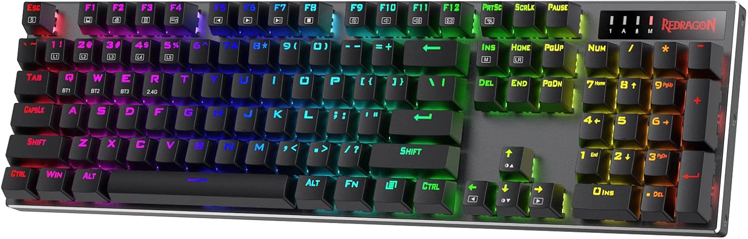 Redragon K556 PRO Wireless RGB Keyboard - Lag-Free Gaming Experience