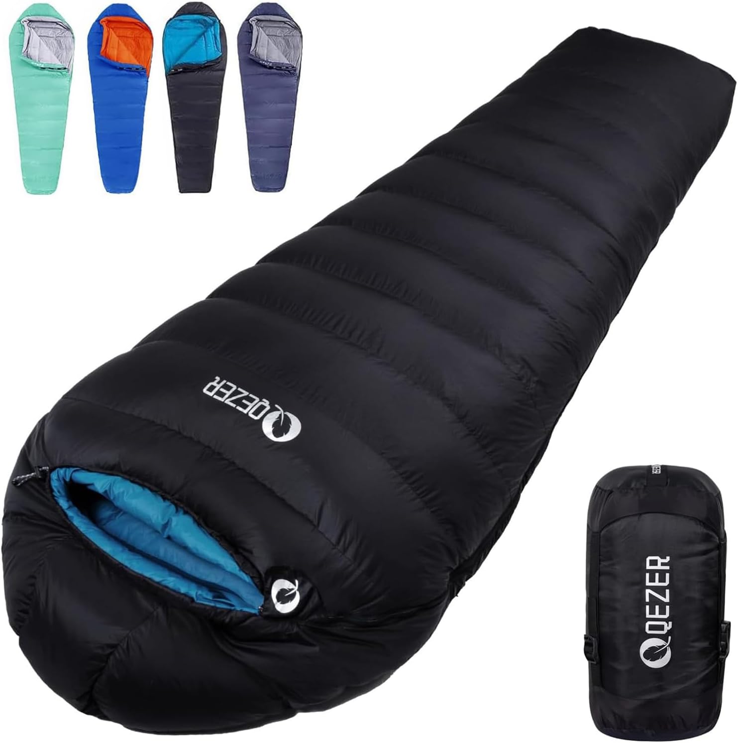 Down Sleeping Bag for Adults 0F 10F 15F 20F for Cold Weather