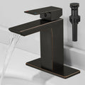 Oil Rubbed Bronze Bathroom Faucet Set with Pop Up Drain - Durable