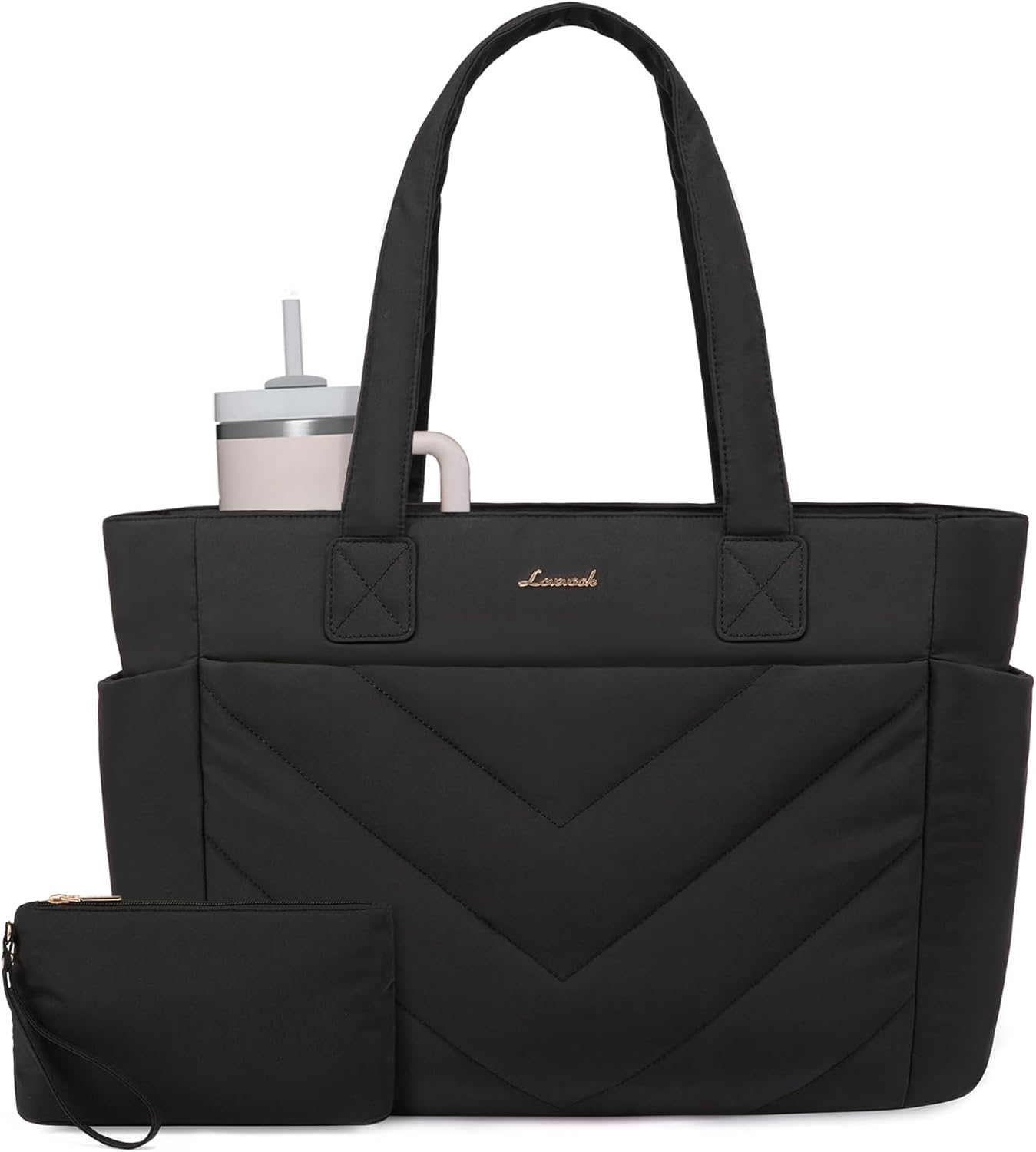 LOVEVOOK Puffer Tote Bag for Women - Stylish Work Travel Handbag