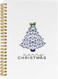 Chinoiserie Christmas Notebook Blue and White Porcelain Journal