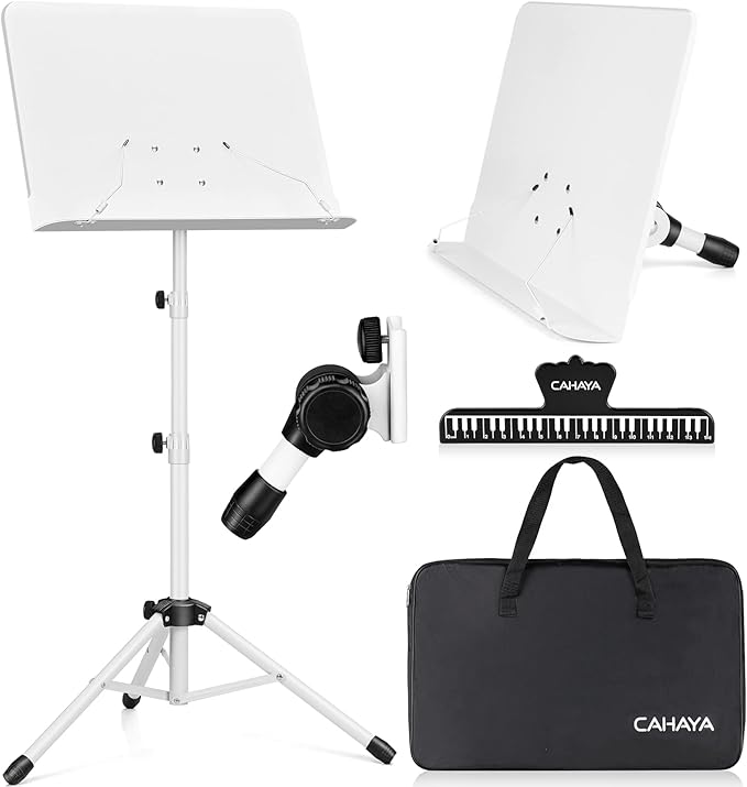 CAHAYA Sheet Music Stand with Adjustable Height and Carrying Bag