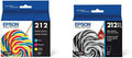 Epson 212 Claria Ink Combo Pack + High Capacity Black - Reliable