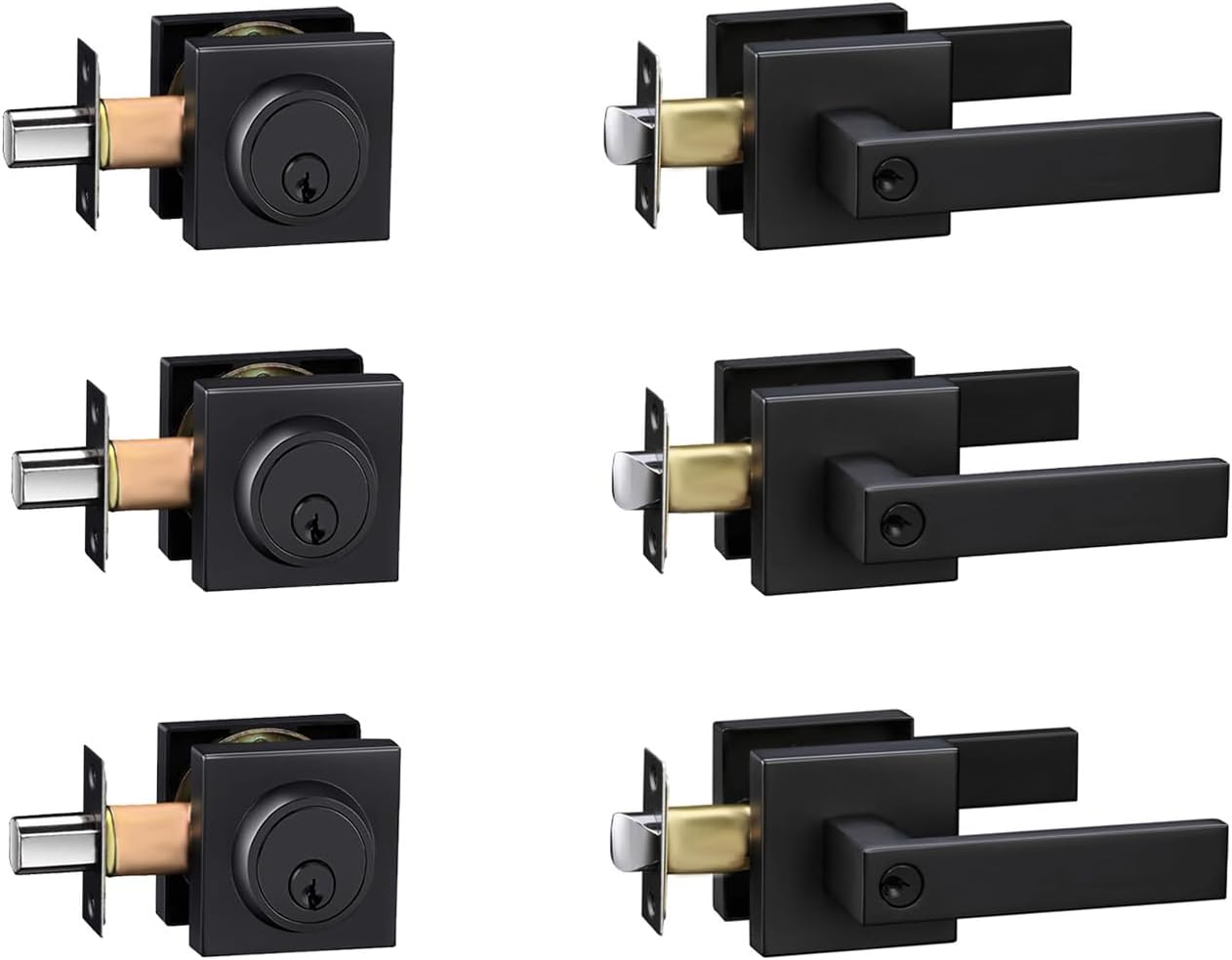 Exterior Door Lock Set with Deadbolt for Security and Style