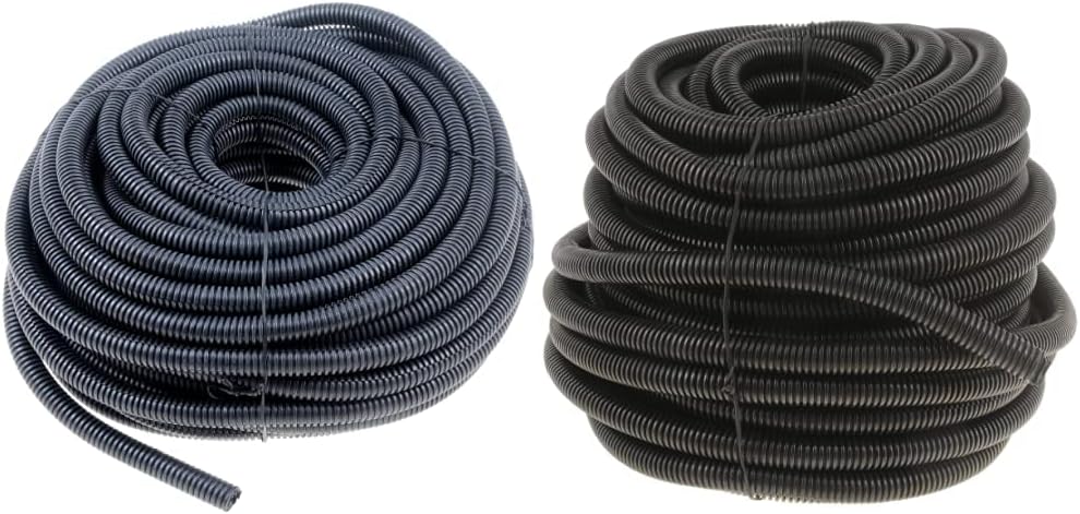Dorman 3/8 in. & 1/2 in. Black Flex Split Wire Conduit Set