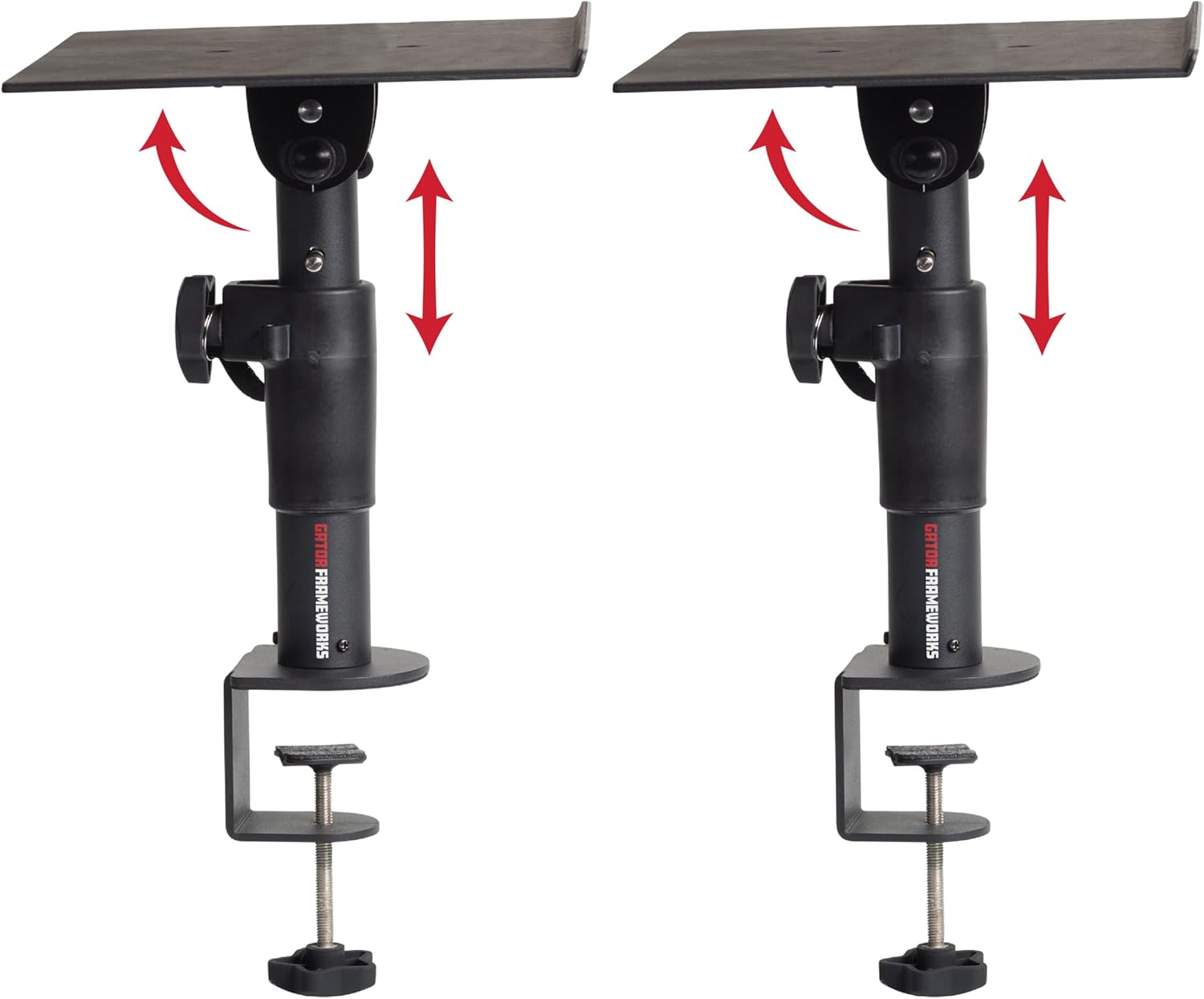 Gator Frameworks Desktop Clamp-On Studio Monitor Stand Set of 2