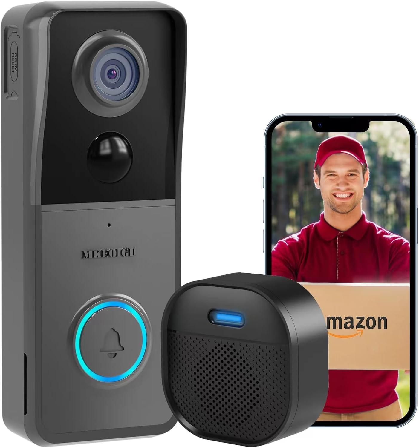 Smart HD Doorbell Camera + Ring Chime: Enhanced Security
